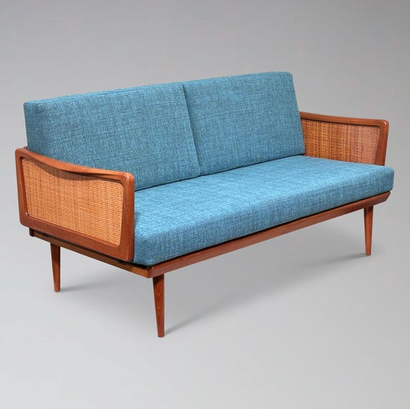 Peter Hvidt & Orla Molgaard Nielsen FD451 Sofa Daybed | Teak and Cane Danish Modern Seating