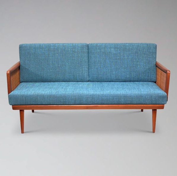 Peter Hvidt & Orla Molgaard Nielsen FD451 Sofa Daybed | Teak and Cane Danish Modern Seating