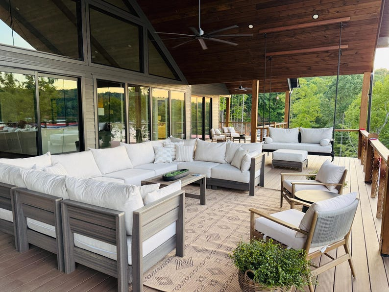 All-Weather Outdoor Sustainable Modular Deep Seating Patio furniture, Club Chair, Sofa, Sectional, Ottoman