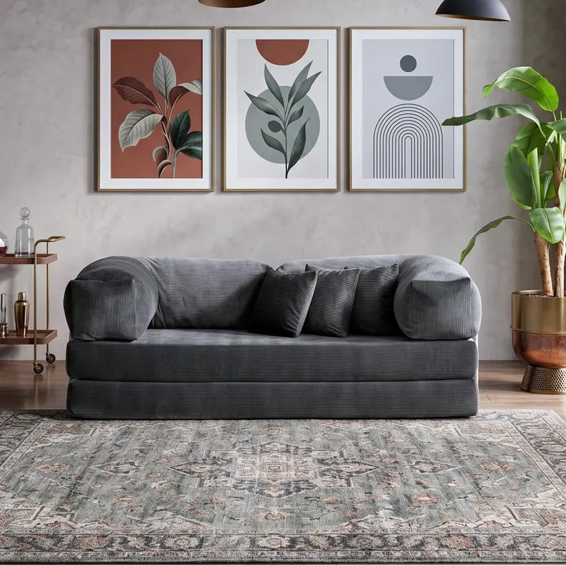 Modular Velvet Sofa, Low Profile Floor Sofa, Deep Seat Floor Sofa, Modern Floor Lounge Couch